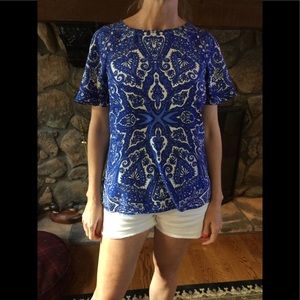 Alice & Trixie 100% Silk Paisley Top - Size XS